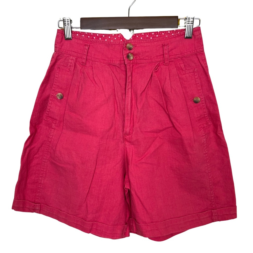Vintage Kokomo Lifestyles Pink High Rise Ramie & Cotton Blend Shorts Size 26